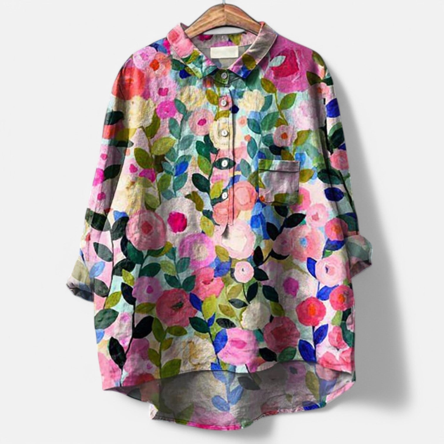 Kiara™ | Stylish Loose-Fit Floral Blouse