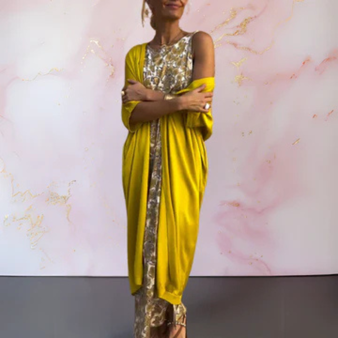 Melanie™ | Elegant Dress with Matching Vest