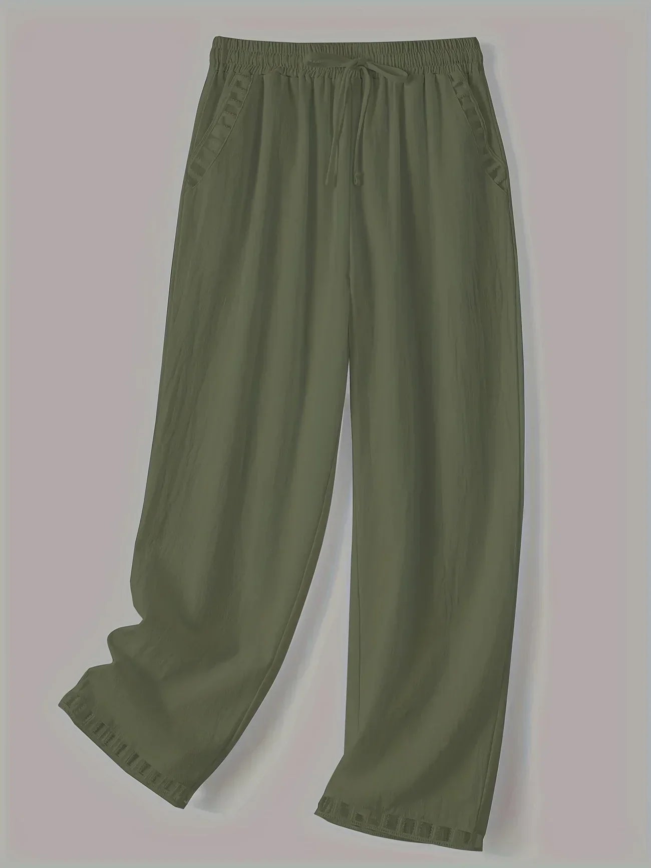 Tracey | Contrast Trim Cropped Pants