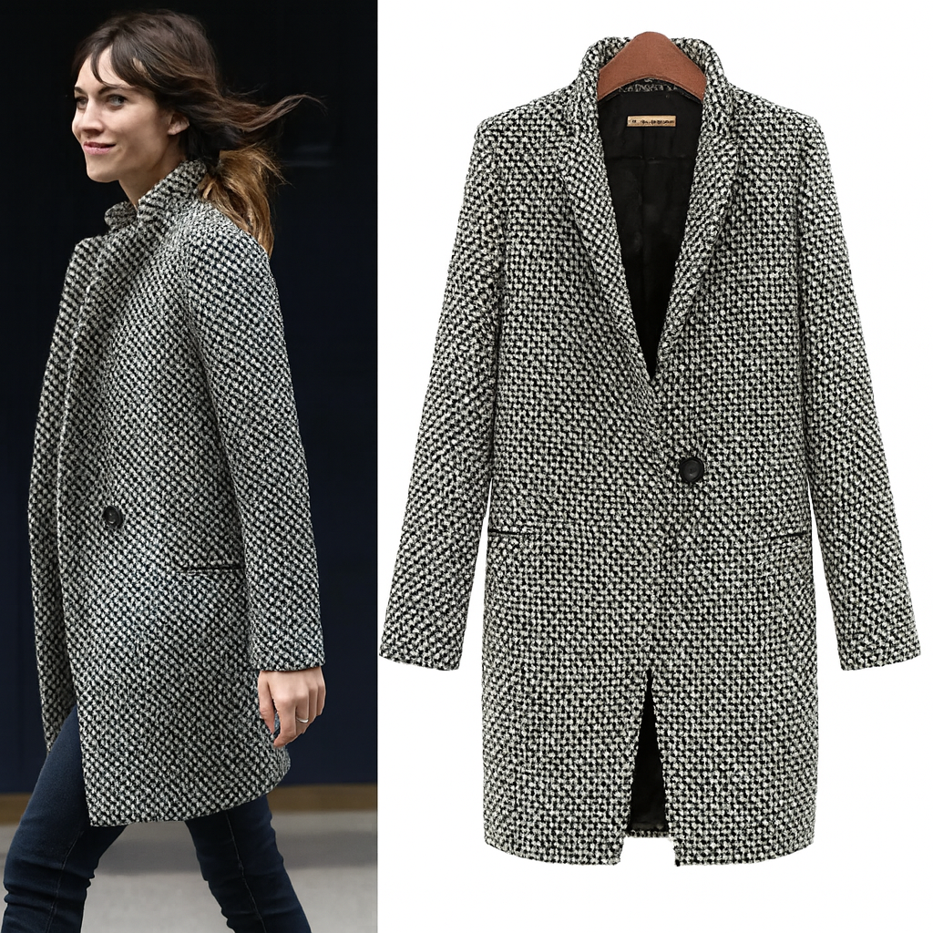Emilia | Classic Houndstooth Coat