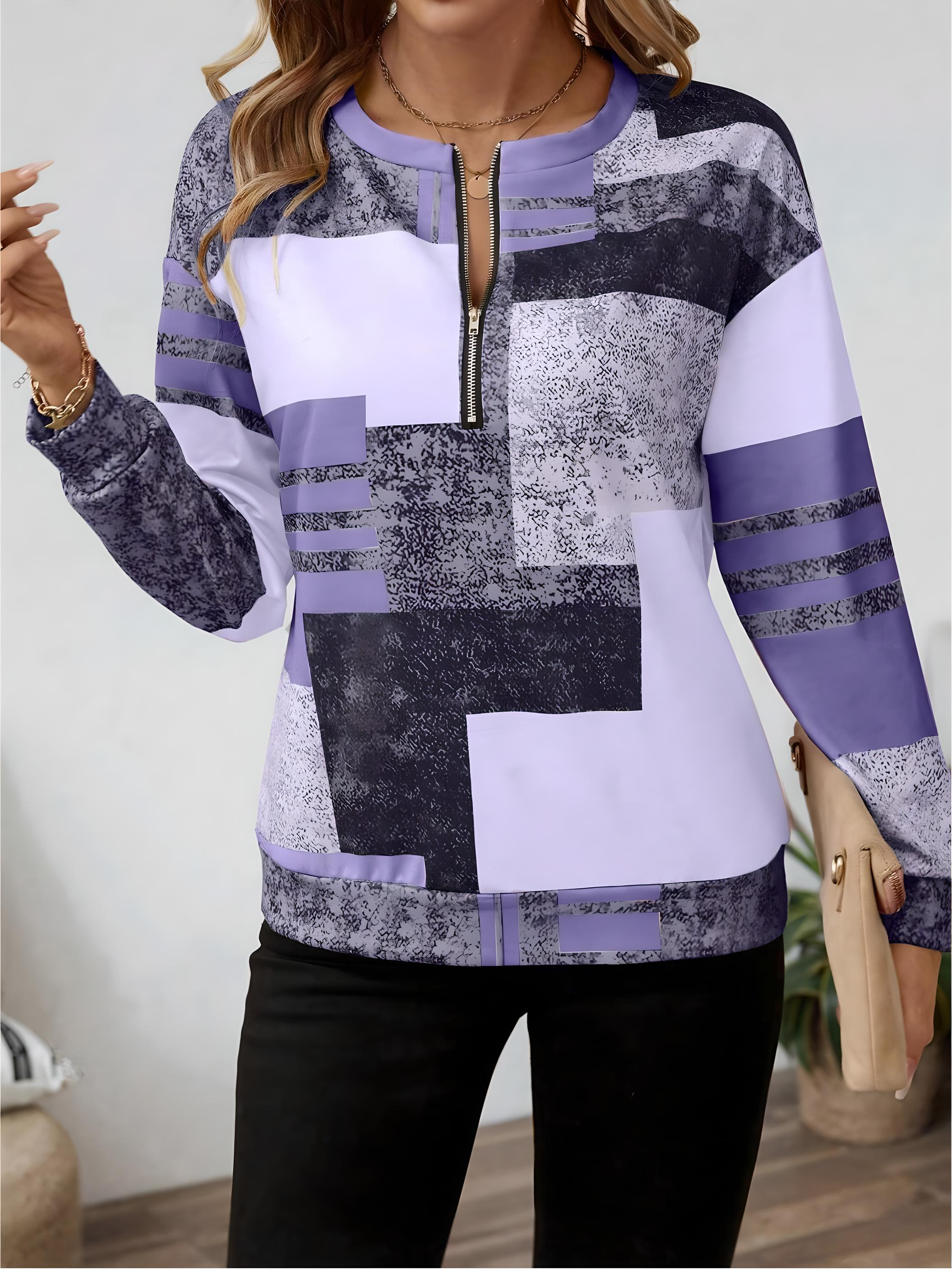 Mara – Sweater with graphic print and zipper closure