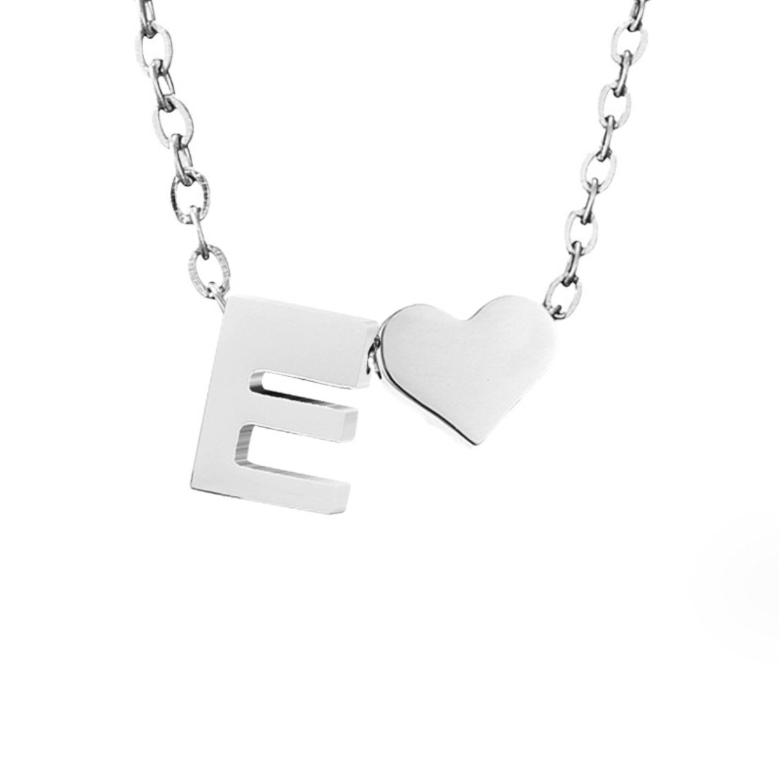 YAHNA | LETTER INITIAL SILVER NECKLACE