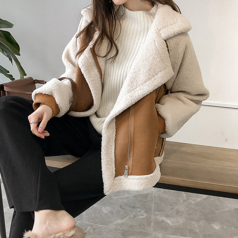 Erin | Stylish Faux Shearling Zip-Up Jacket