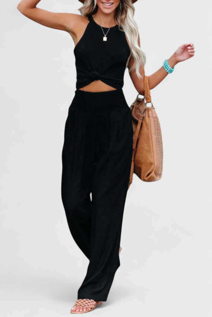 Alexia | Cotton and Linen Pants with Flowing Cut