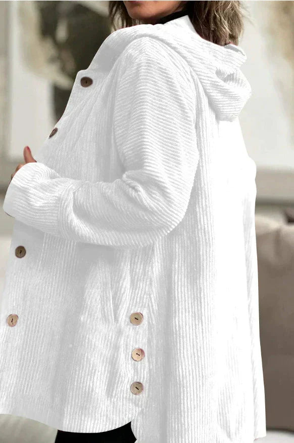 Amélie | Bordeaux Corduroy Coat