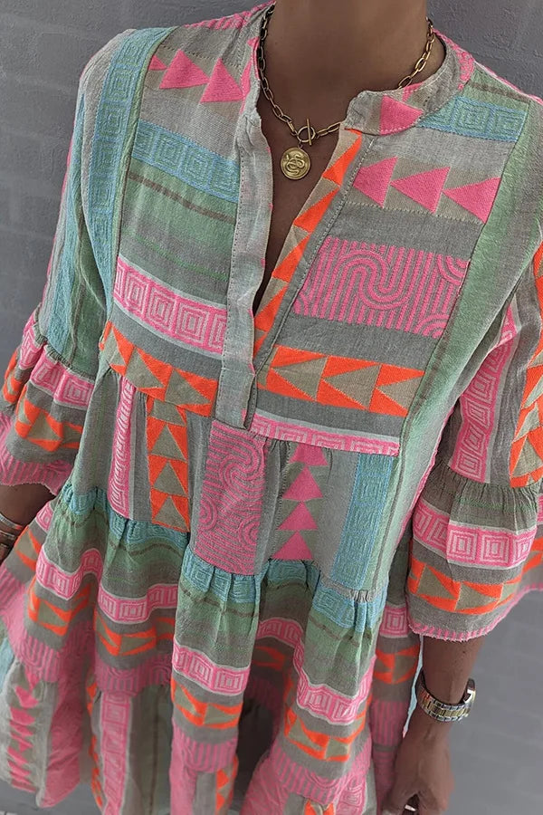 Juliane | Boho Tiered Swing Dress