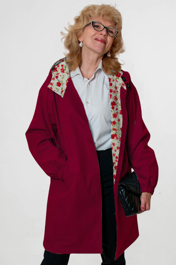 Water Resistant Oversized Hooded Windbreaker Rain Jacket