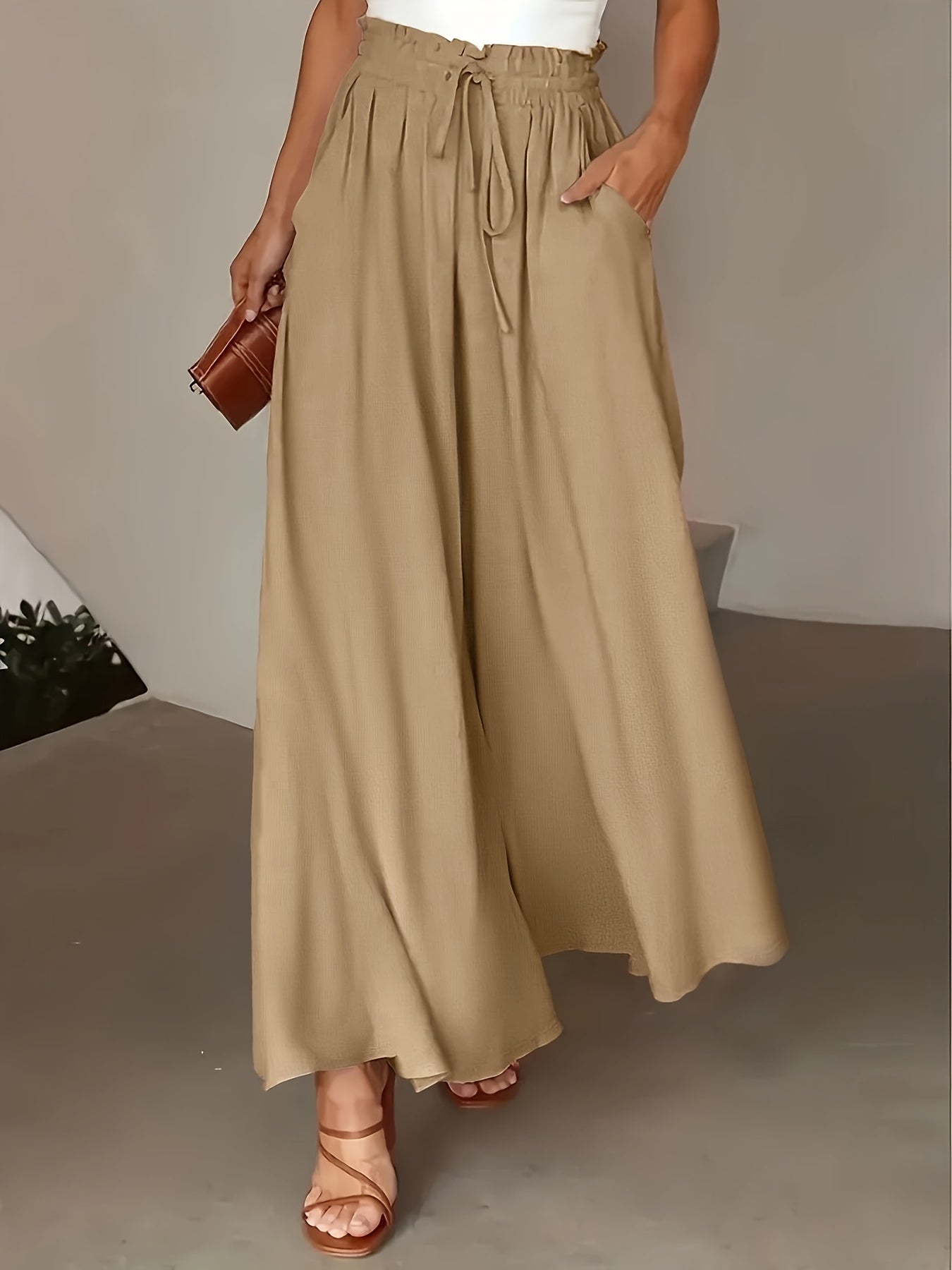 Lisa | Airy linen trousers with elastic waist