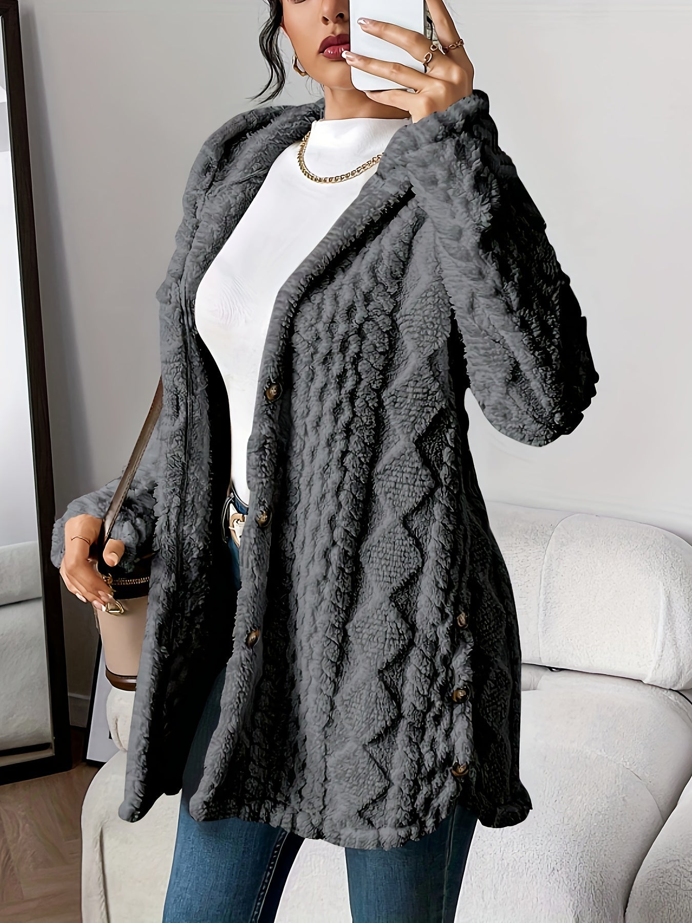 Dana | Plush Hooded Cardigan