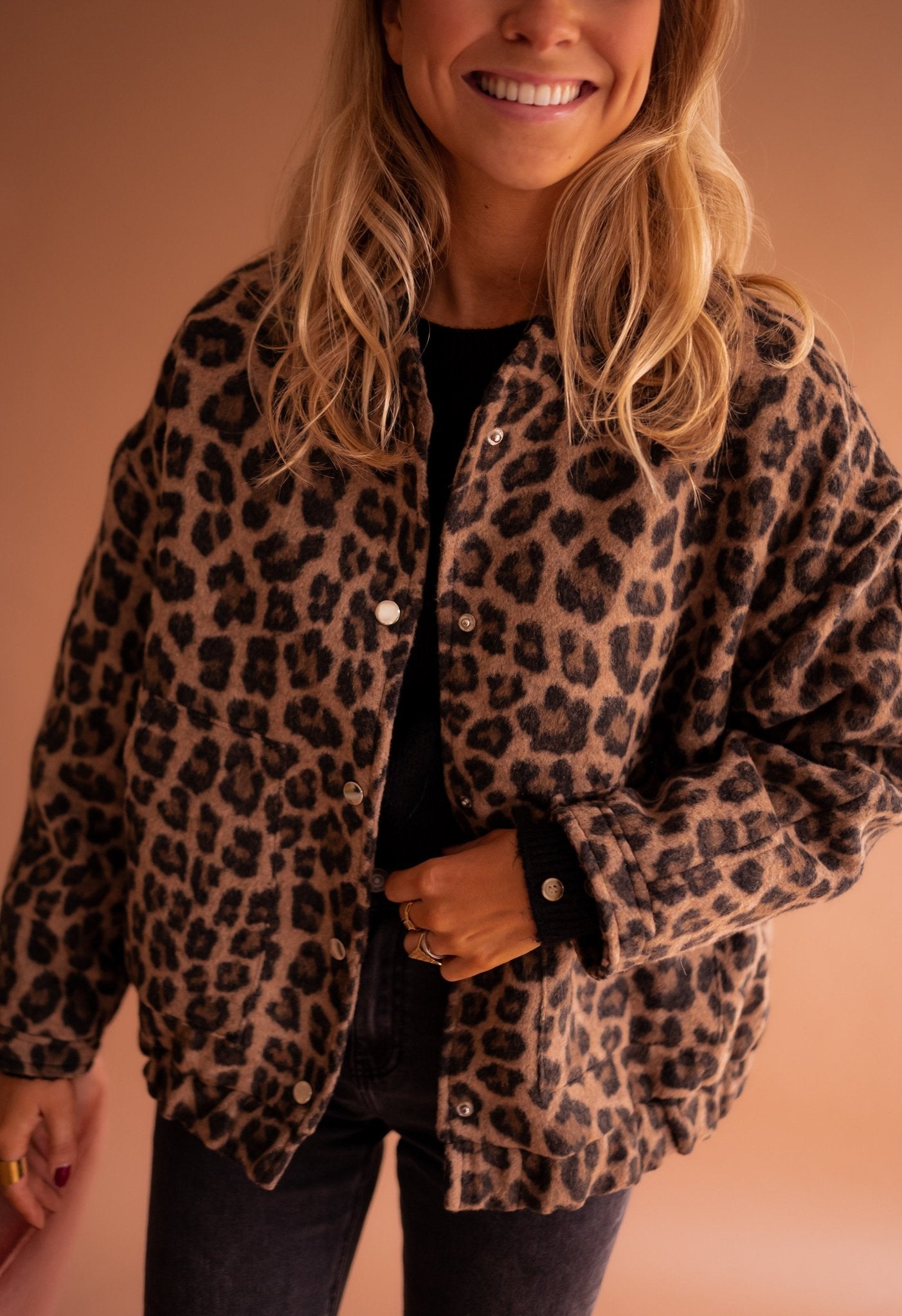 Luisa | Trendy Jacket with Leopard Print